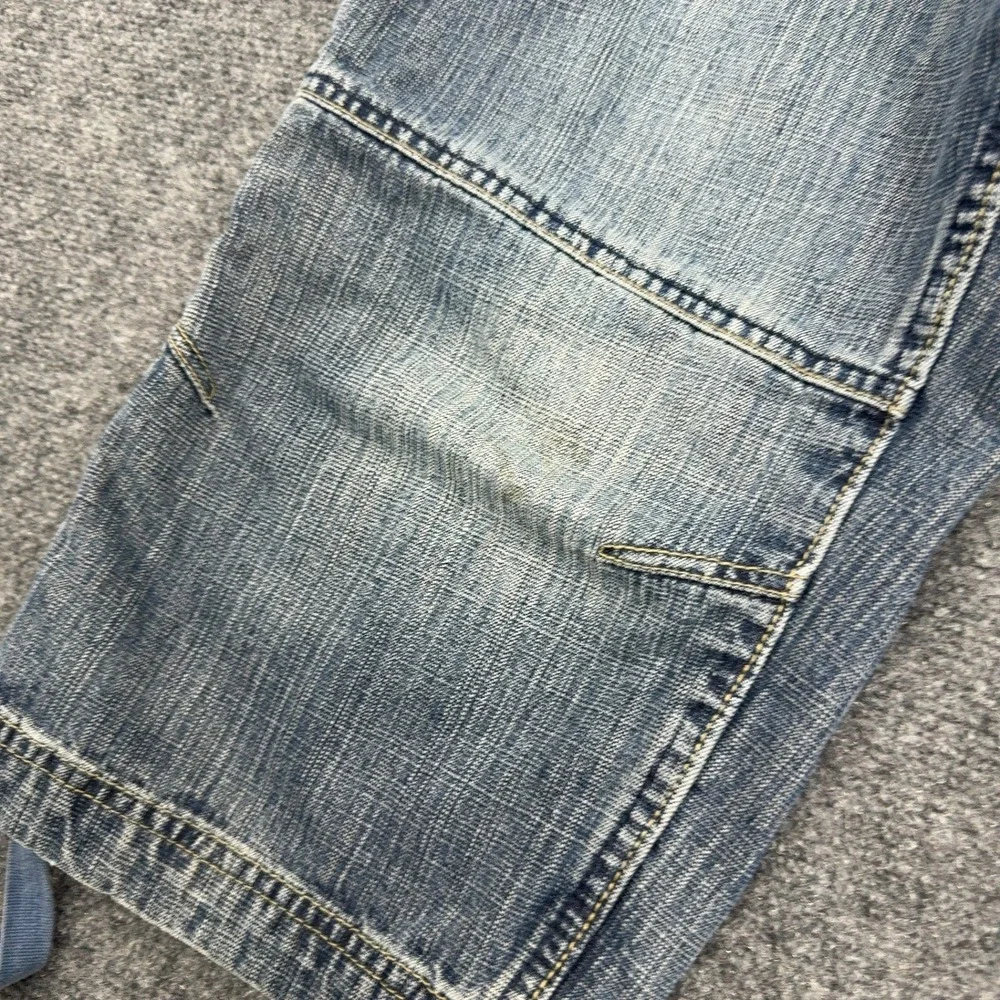Vintage Mecca Denim Capri Shorts Mens 32 Blue Cotton Baggy Skater Y2K Streetwear
